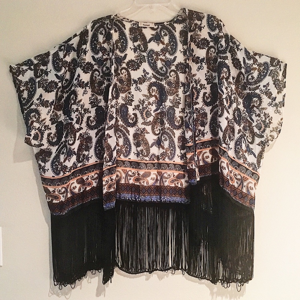 Paisley Kimono with Fringe
